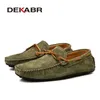 Dekabr Casual Men Echte zomer Ademende groene heren Loafers Leerschoenen Sapato Masculino Zapatos HOMBRE 240129