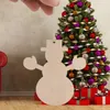 Noel Süslemeleri 10 PCS Ahşap Süsler Bitmemiş Ahşap Dilimler Çocuklar için delikli DIY El sanatları Centerpieces Tatil Asma