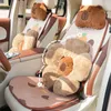 Coprisedili per auto Autunno Inverno Peluche Capibala Cuscino Supporto lombare Poggiatesta Schienale anteriore posteriore Decorazione universale comfort