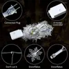 Strings LED Christmas Year Snowflake String Flashing Fairy Lights Curtain For Home Party Garden Decorations Outdoor Garland