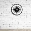 Väggklockor Stylish Mute Clock svartvitt för dekor Creative Hanging Acrylic Wood