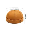 Bérets réglable Docker Sailor Biker Cap Hommes Femmes Casual Coton Broderie Cocotier Brimless Crâne Hiver Bonnet Chapeau Couleur Unie