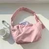 Summer Womens Bag Large Capacity Casual Nylon Crossbody Bag High Grade Shoulder Bag Solid Color Black Pink Bag 240126