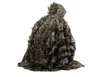 Mantello da caccia Camo 3D Foglia Yowie Ghillie Poncho aperto traspirante Tipo Camouflage Poncho per birdwatching Giacca a vento Vestito da cecchino Gear9216591