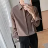 Skjortor män långärmad kläder sommarsol Proof baggy allmatch stiliga camisa tonåringar mjuka ulzzang stilfull ins harajuku 240126