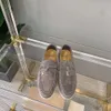 Modische Loafer für Damen und Herren, Loro Designer-Schuhe, flach, niedrig geschnitten, Wildleder, Rindsleder, Freizeitschuhe, Mokassins, Loafer, Sneakers, Kleidschuhe, Scarpe