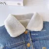 Clothing Sets Korean Winter Suit For Girls Thickened Warm Jacket Denim Skirt Autumn Two Piece Set Top And Bottom Clothes