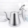 Dinnerware Sets Gooseneck Kettle Electric Stainless Steel Tea Coffee Teapots With Strainers For Stovetop Safe Boiled Silver