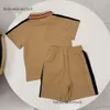 Designer bébé enfants polo chemise mode lettre à manches courtes garçons vêtements d'été ensembles vêtements pour enfants costumes unisexe t-shirts