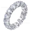 デザイナーTiffanyJewelry TiffanyBracelet T Family 925 Sterling Silver High Carbon Diamond Ring Womens 4爪の結婚指輪