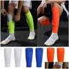 Calzini sportivi Plus Elasticità Taglia Calcio Shin Men Guards Adts Leg Kids Er Calf Sleeve Sport Football Pads Calci Palla Protezione Drop Otagi