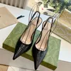 Womens Sandals Leather High-heeled Diamond Button Sandals Designer High Heels Diamond Chain Women Dress Shoes Crocodile Wedding Sexy With Box 35-42 Top Quality