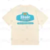 24SS Rhude T-shirts Hommes Designer Chemise de haute qualité Tess Mode décontractée à manches courtes Europe Amérique Hommes Femmes Col rond T-shirts Taille américaine S-XL