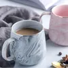 Kubki 350 ml Europa Milk Coffee Marble Gold Inlay Mub Breakfed Office Home Drinkware Tea Cup na Prezenty Lover's Prezenty