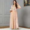 Roupas étnicas Eid Muçulmano Vestido de Veludo Abaya para Mulheres Outono Inverno Abayas Engrossar Lantejoulas Marrocos Festa Kaftan Árabe Long Robe Ramadan