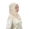 Abbigliamento etnico Est Elastico Jersey Hijab Sottocap Islam Fascia Turbante Per Donna Pronto da Indossare Musulmano Pianura Amira Caps Cofano Copricapo