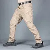 メンパンツミリタリ戦術貨物パンツマルチポケットサファリスタイルスタイルのズボン防水男性ストリートウェアハイキングプラスサイズS-6XL 240124
