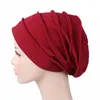 Bérets doux perte de cheveux foulard bonnets casquettes de sommeil femmes Turban chapeau tête enveloppement musulman Hijabs chimio