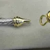 DY – bracelet en argent Sterling 925 pour femmes, marque de luxe américaine, bijoux, cerceau de câble, crochet doré de 7mm, 240125