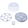 Ta ut containrar 1 Set Cupcake och Cake Carrier Keeper med Cover Round Packing Container Transport Muffins Dessert Blue