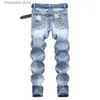 Jeans voor heren Denim jeans Distressed medium baardeffect Casual modebroek Grote maten heren Retro hiphop Feeststraat Grote maat 40 42 T240205