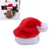 Cão vestuário chapéu de natal gato animal de estimação traje roupas pequeno headwear acessórios de preparação de cabelo teddy (vermelho)
