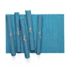 Table Mats 30X45cm Multifunctional Desk Protector Mat Washable PVC Woven Placemats For Dining Decorate Easy To Clean