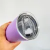 Almacén de EE. UU. 20 oz Color macarrón mate Flaco Sublimación en blanco Reproductores de música Vasos de acero inoxidable Carga USB Altavoz inalámbrico para deportes al aire libre