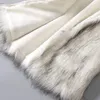 Giacca da donna in pelle di pecora lana artificiale gilet con colletto in piedi Gilet invernale gilet di marca di lusso elegante caldo peluche moda top da donna 240124
