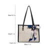 ショッピングバッグファッショナブルな織物トートバッグ/ショルダーバッグタッセル装飾女性のインナージッパーポケットジムE74B