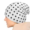 Berretti Design a pois in bianco e nero - Puntini sullo sfondo Cappello lavorato a maglia Streetwear Golf Uomo Indossare Cappelli da ragazza da uomo