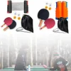 Table Tennis Racket Set Portable Telescopic Ping Pong Paddle Kit With Retractable Net 4 Ball Durable Family Games 240122