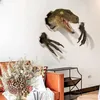 Dinosaurus wandmontage sculptuur 3D muur barsten hangende dinosaurus hoofd hars dinosaurus hoofd met klauwen home decor 240123