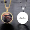 Ciondolo Po personalizzato con ciondolo Hip Hop placcato oro 18k Bling CZ pavimentato con incisione gratuita con memoria con ciondolo collana 240119