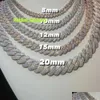 Colares Pingente Personalizado Passar Teste Vvs Moissanite Diamante Cuban Link Chain 10mm 12mm 15mm 18mm 20mm Hip Hop Colar Homens Jóias Dro Dhwv3