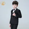 5 teile/satz Jungen Anzüge für Hochzeiten Kinder Prom Anzüge Schwarz Hochzeit Anzüge Kinder Blazer Jungen Kleidung Set Junge Formale Klassische Kostüm 240119