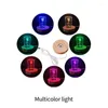 Supports de lampe Base de lumière en bois Rechargeable Remote Contrôle Night Colorful Art Ornement Verre Crystal pour la résine époxy 6cm