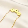 Goud verguld ontwerp voor vrouwen houden van ronde roestvrijstalen ketting hangers ketting ontwerper bruiloftsfeestje reis zwem niet