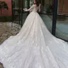 2024 PLUS STORLEK LACE EN LINE WEDDAG KLÄNNING ILLUSION Långärmar Vintage Applices Long Train Big Bridal Clows Beach Robe de Mariee Designer Äktenskapsklänningar Vestidos