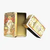 78Card Golden Art Nouveau Tarot Tin Box Gilded Edge Fate Divination Family Party Playing Card Game Tarot Card Free bag delivery 240202