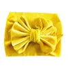 Accessoires de cheveux Solide Velvet Baby Bow Bandeau d'hiver pour garçons nés Filles Bandes élastiques faites à la main Boutique Vintage Turban Headwraps