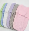 Filtar baby swaddling wrap född sovsäck handduk flanell swaddle fast färg hatt kram quilt spädbarn sover sängkläder