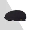 Baumwolle Leinen Retro sboy Caps Plus Größe 63CM Frühling Herbst Atmungsaktive Mütze Britischen Stil Mode Baskenmütze Männer Flache Schirmmütze 240124