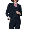 Kvinnors tvåstycksbyxor passar Slim Fit Design Formell jacka Vest Business Set Ladies Blazer kläder 3-stycken Kontorarbete