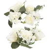 Dekorative Blumen, 2 Stück, künstliche Blumen, Kerzenständer, Girlande, künstliche Rosenhalter, Kunststoffringe