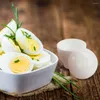 Servis uppsättningar 4st Microwave Egg Cooker Maker Cup Mini Oven Poacher Kitchen Gadgets