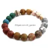 Beaded Update 10mm Universe Natural Stone Agate Armband Stretch Armband For Women Men Fashion Jewelry Drop Delivery DHTSG