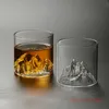 Grote 3D Bergen Japanse Whiskey Bril Ouderwetse Whisky Rock Glas Whisky-glas Houten Geschenkdoos Wodka Tumbler Wijnbeker 240127