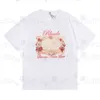 Luxo Rhude Brand Summer Denim T-shirt Homens Mulheres Designer de moda Camiseta curta T-shirt Rápida secagem respirável camisa casual camisa pólo High Street Hip Hop