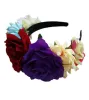 Hoofdband kostuum Rose Flower Crown Mexicaanse simulatie Rose Flower Garland foto rekwisieten bruiloft kerst haarbanden 0206